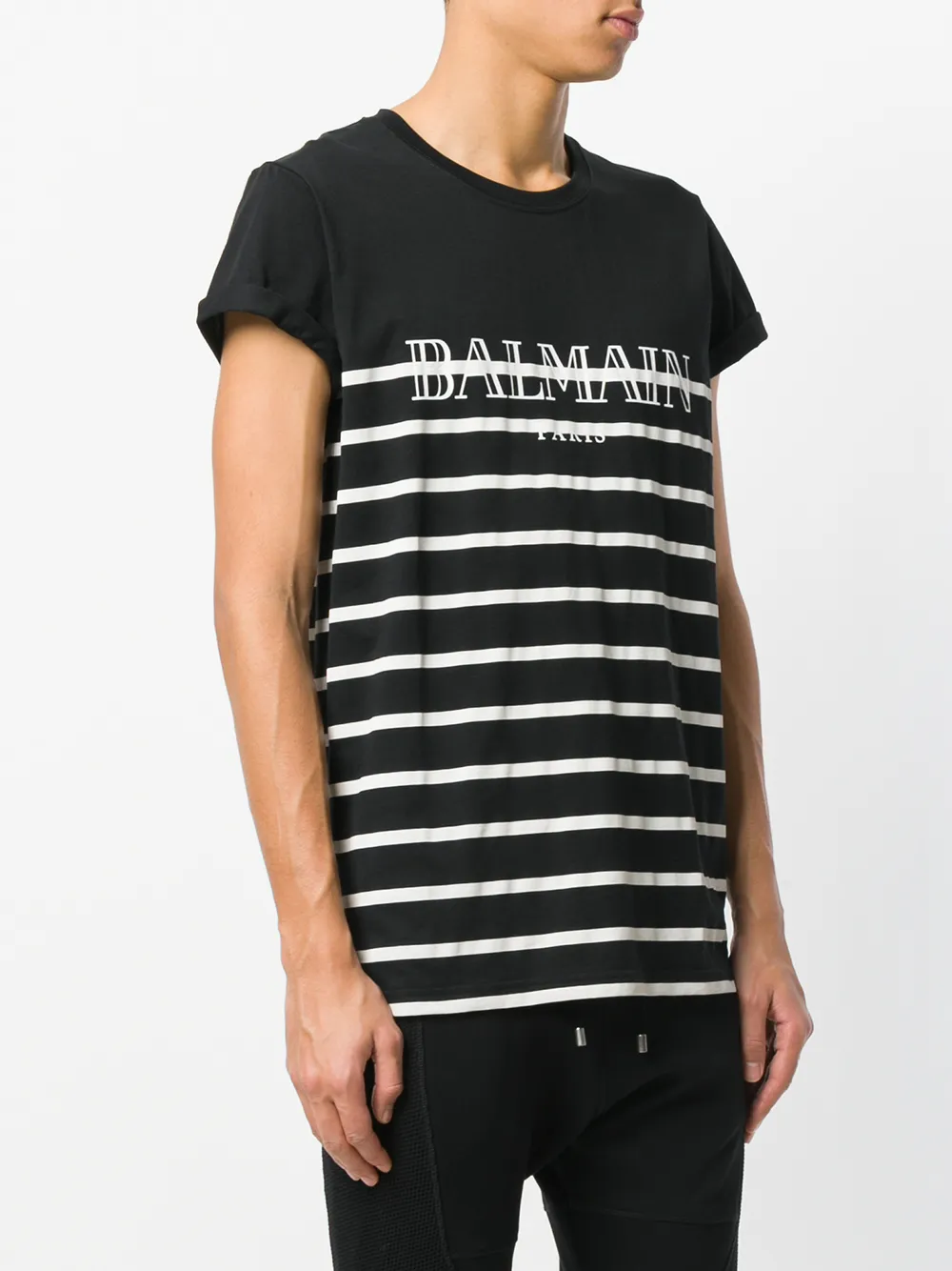 Balmain t-shirt met logoprint Zwart