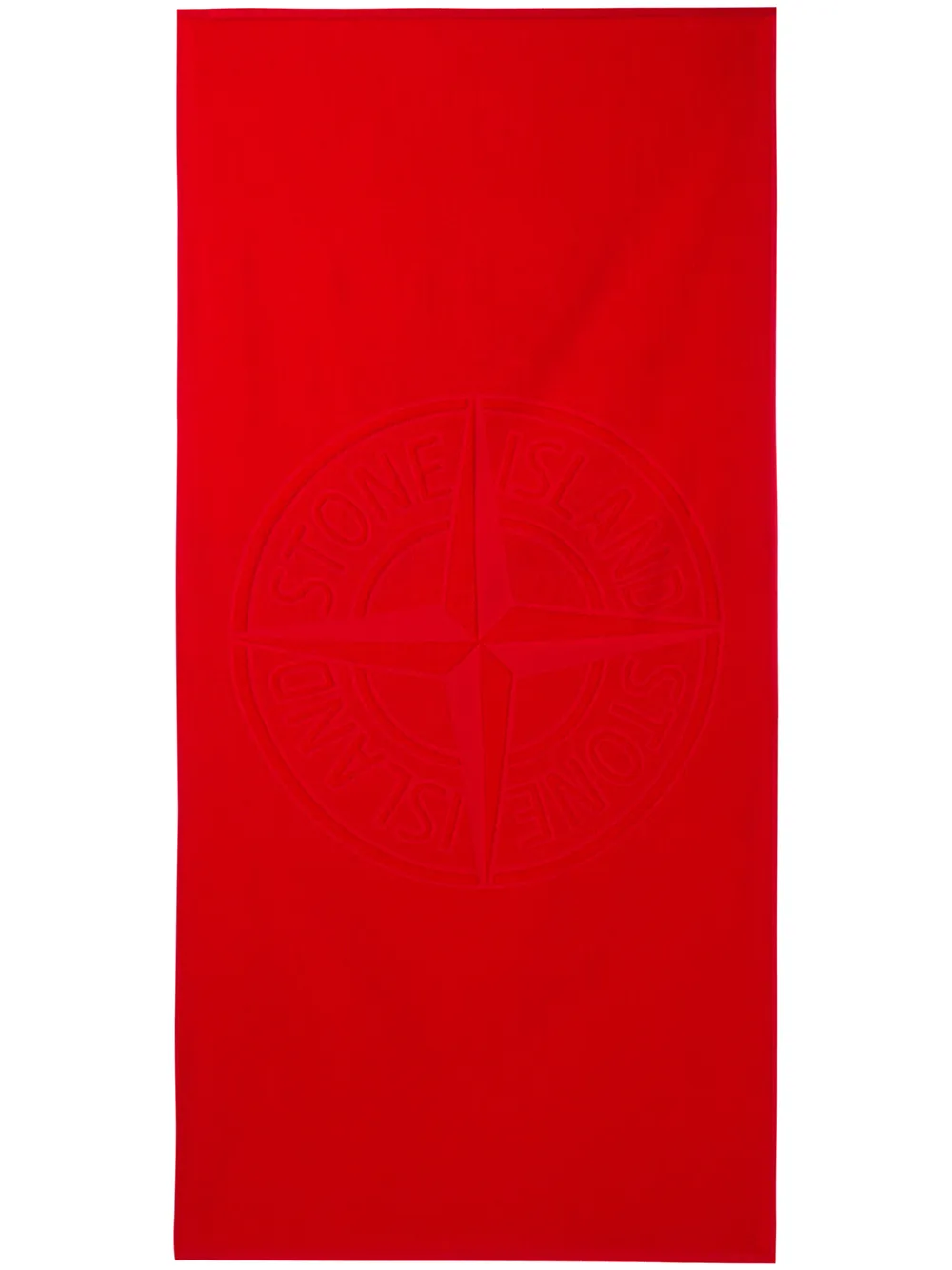  Stone Island Junior Logo Embroidered Towel   Rot 