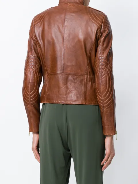 Michael Kors Leather Moto Jacket Farfetch