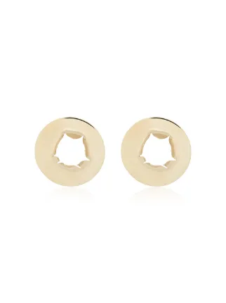 All Blues 18k Yellow Gold Bullet Hole Earrings Farfetch All Blues 18k Yellow Gold Bullet Hole Earrings