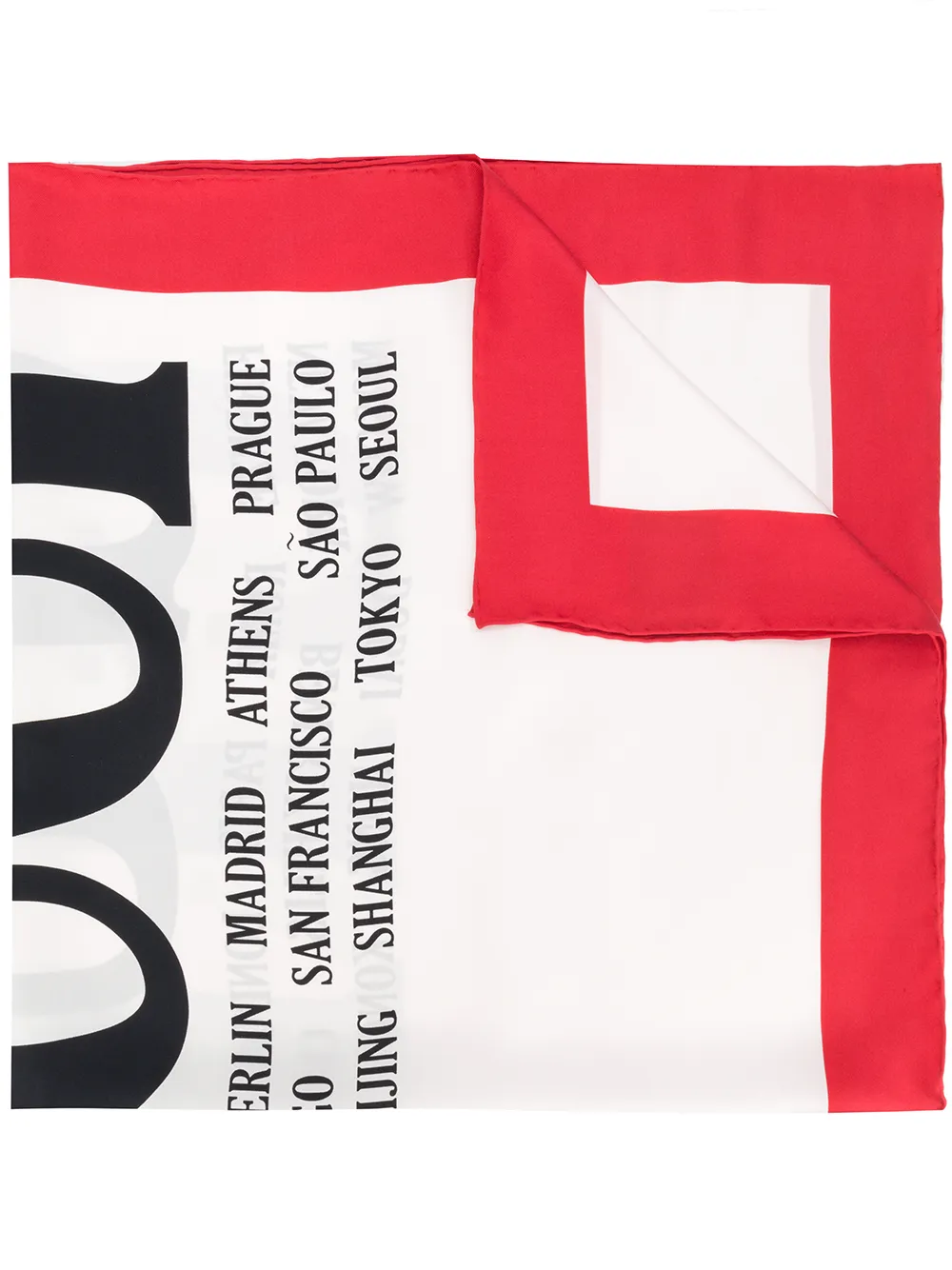 Click to view more detailed imagery on our partner's website Gucci Logo-print Silk-twill Scarf In White