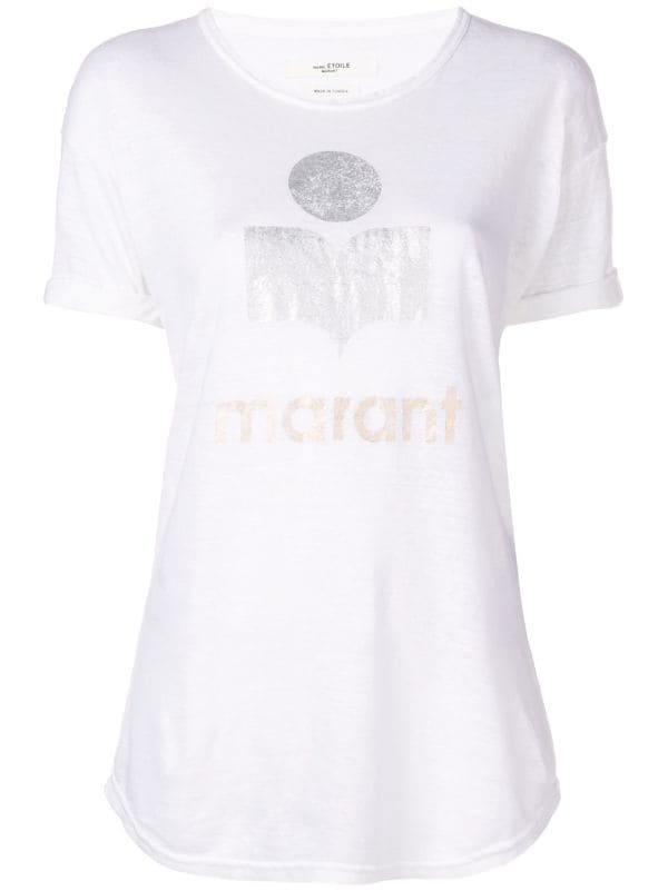 Vær venlig Vi ses i morgen Barnlig Isabel Marant Étoile white Koldi T-shirt for women | TS029900M008E at  Farfetch.com