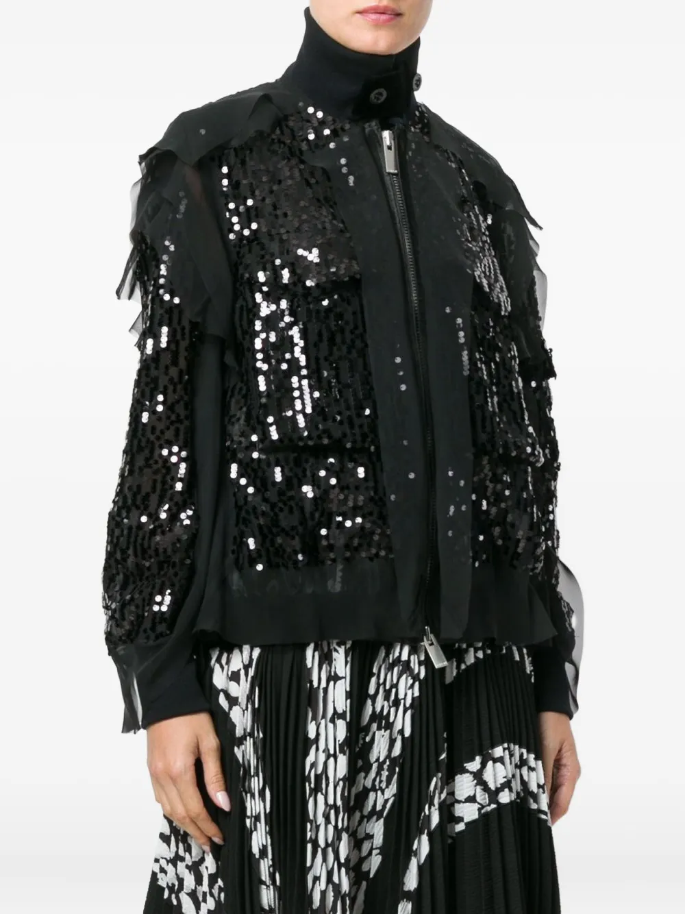 sacai sequin-embellished bomber jacket | Jackets | Image 3