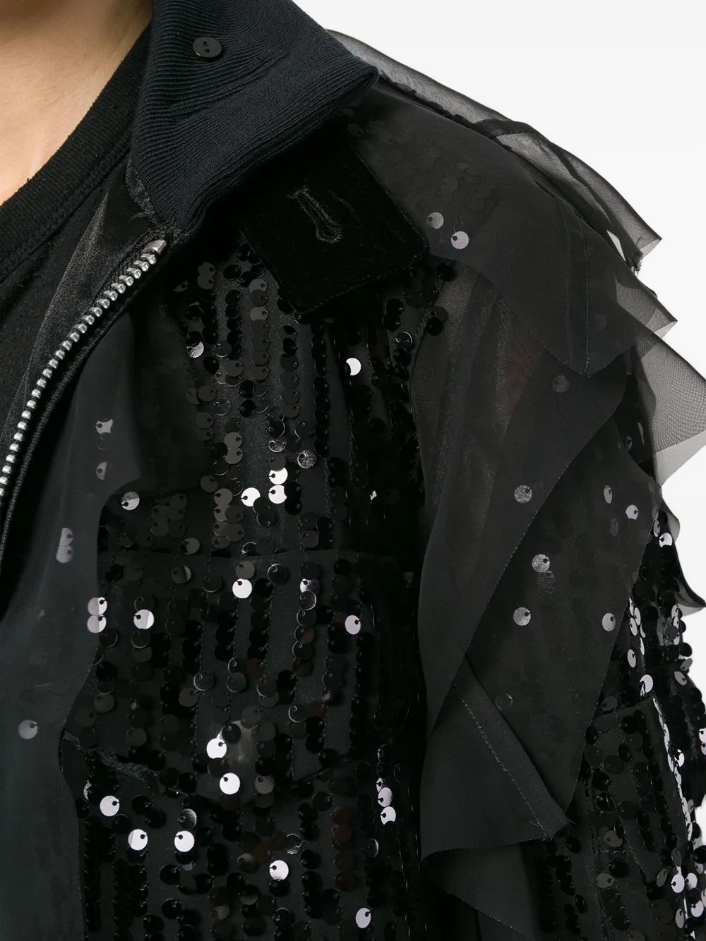 sacai sequin-embellished bomber jacket | Image 5