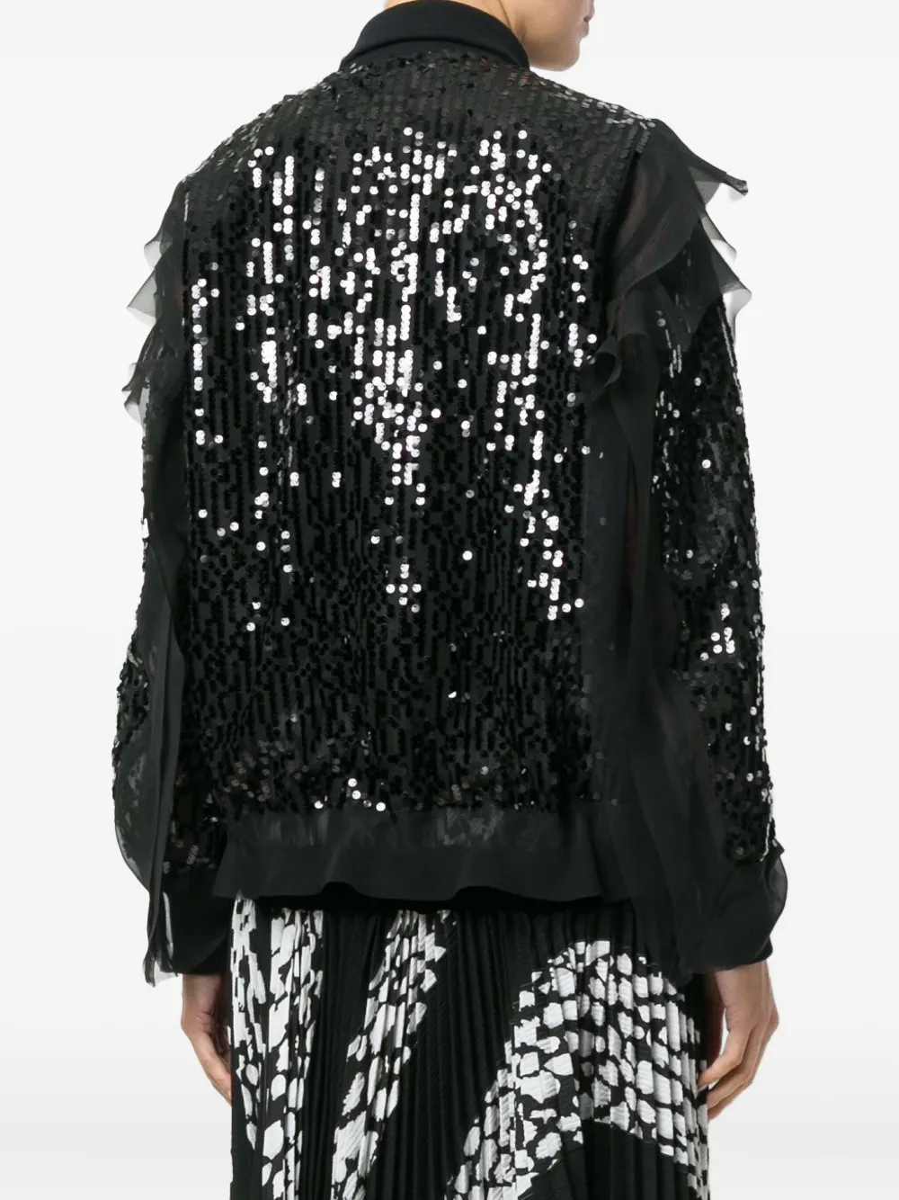 sacai sequin-embellished bomber jacket | Clothing | Image 4