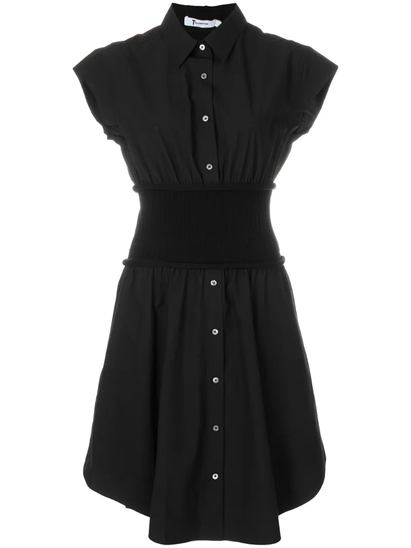расклешенное платье-рубашка  T By Alexander Wang