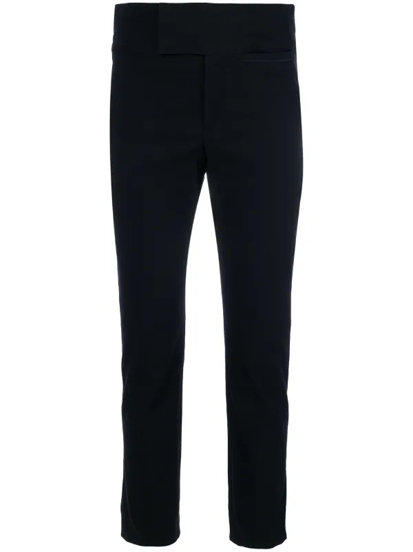 black cropped chinos