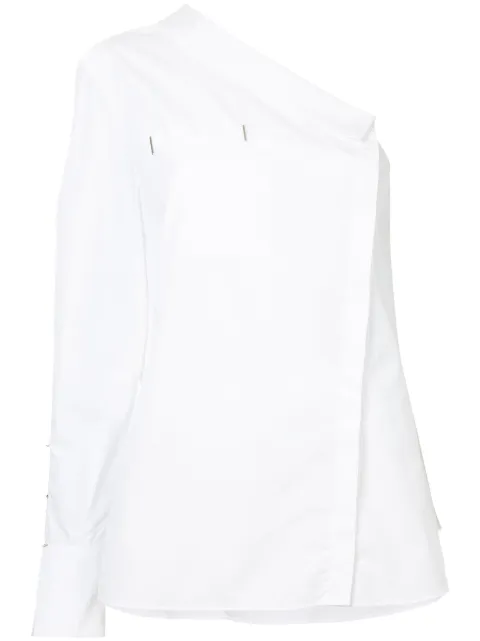 Mugler asymmetric one-shoulder shirt