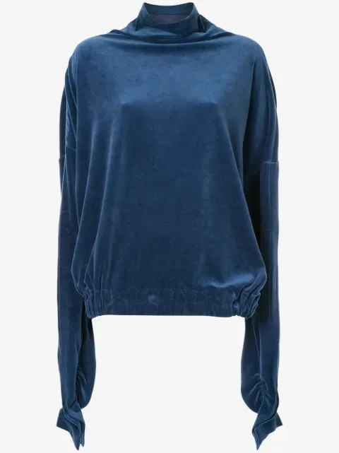 Paula Knorr velour draped top