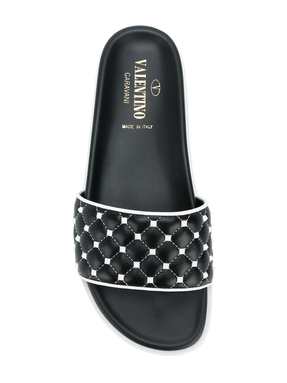 Valentino Garavani Rockstud spike slippers Zwart