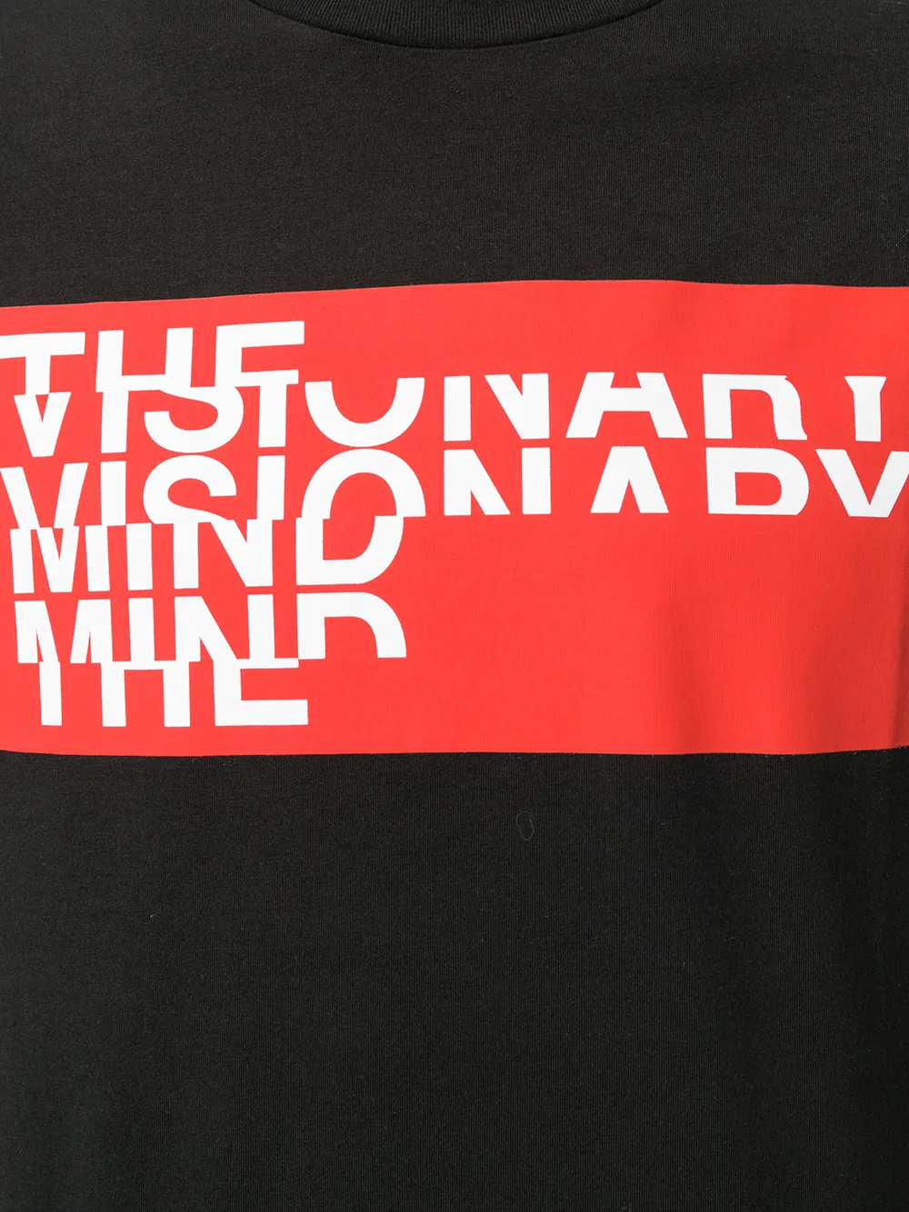 Neil Barrett Gerafeld T-shirt met tekst Zwart