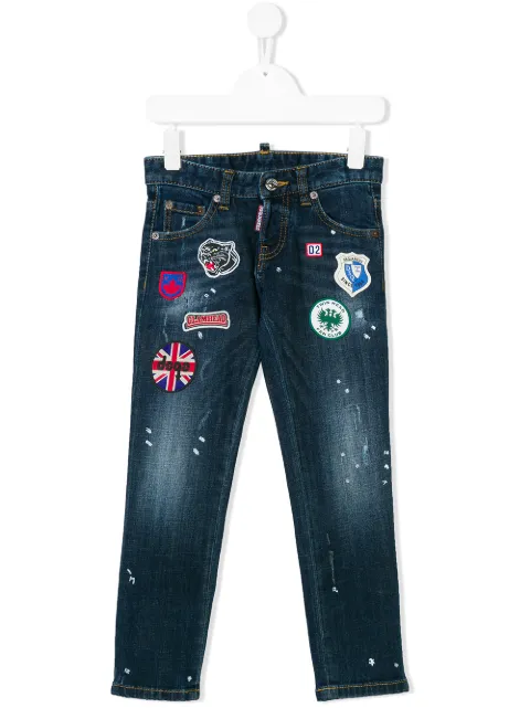 Dsquared2 Kids Patch Applique Jeans - Farfetch