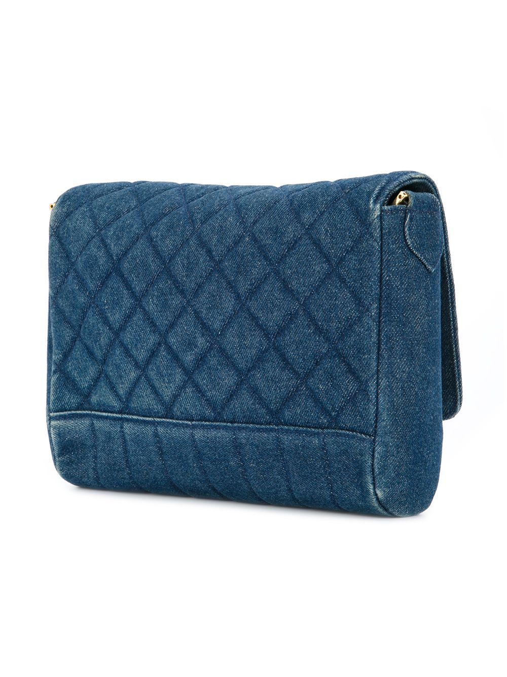 CHANEL quilted denim shoulder bag Women