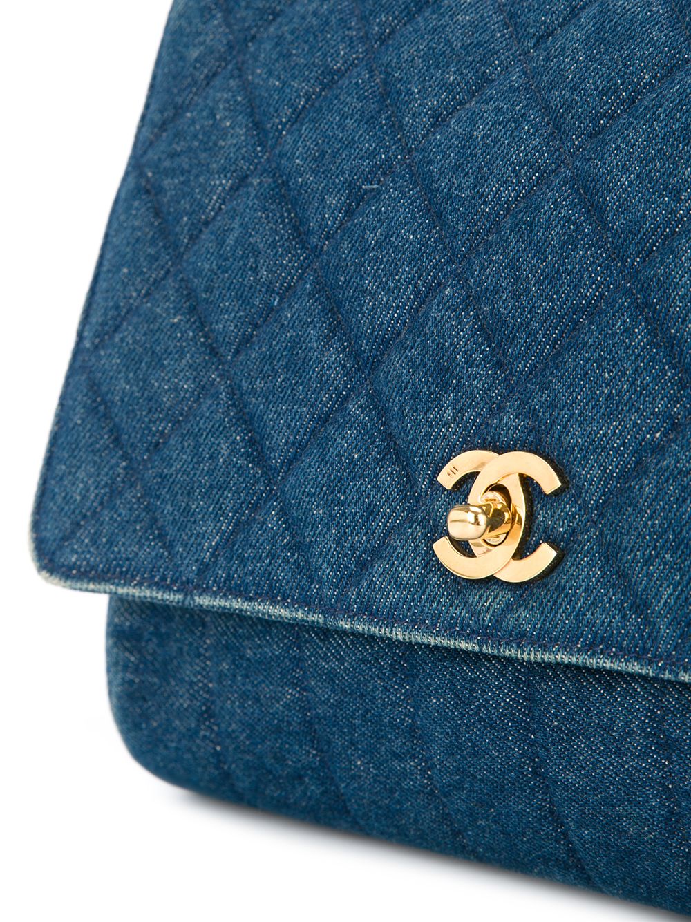 CHANEL quilted denim shoulder bag Women