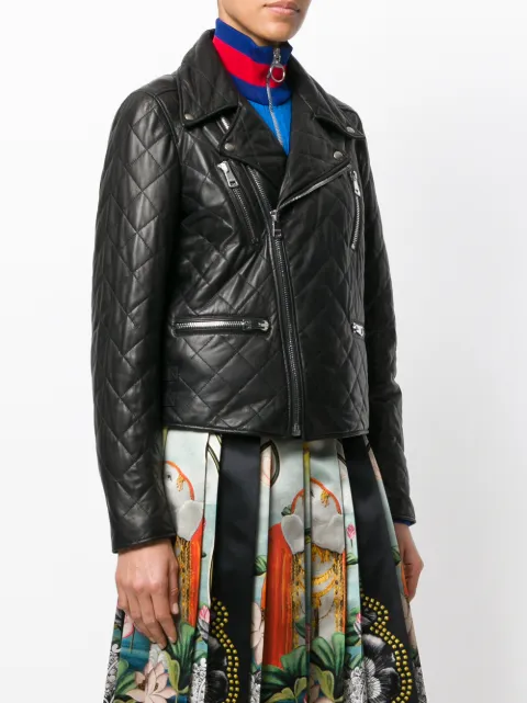 Gucci Quilted Leather Biker Jacket Farfetch