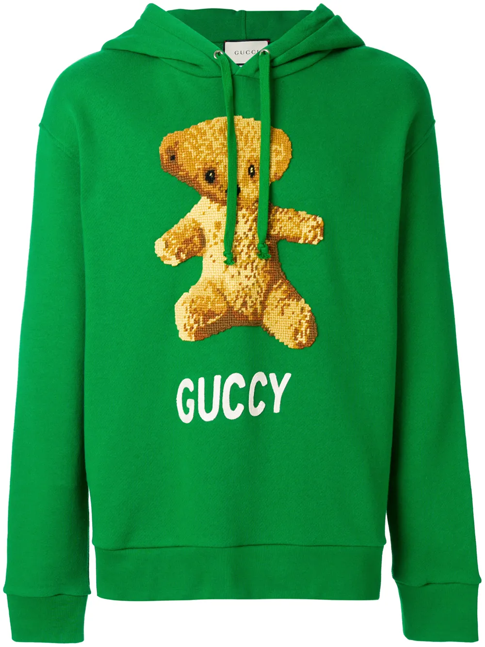 gucci sweater with green bear