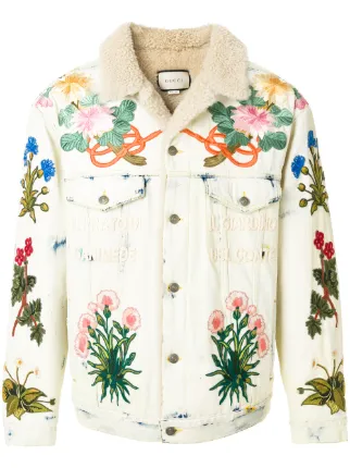 gucci shearling denim jacket