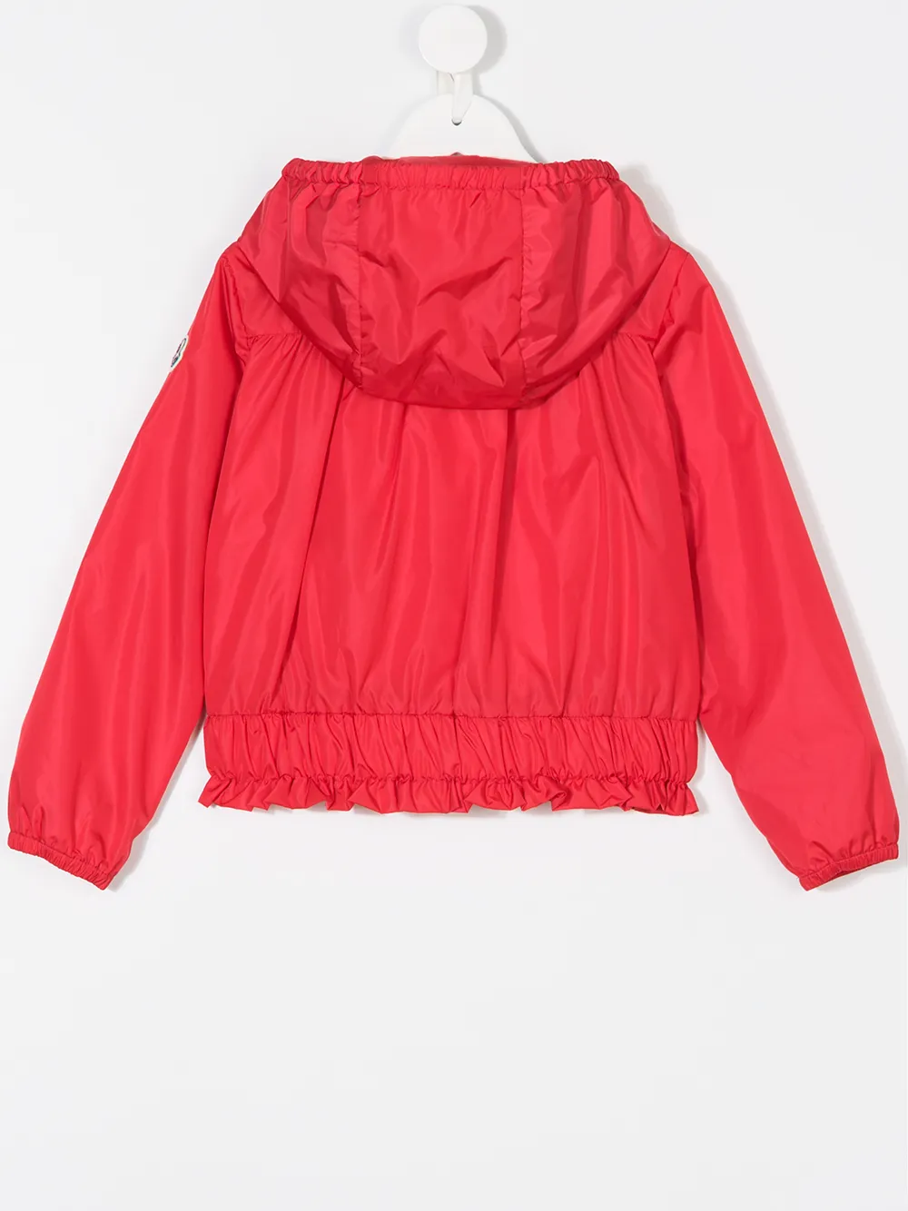 фото Moncler enfant куртка с капюшоном и рюшами
