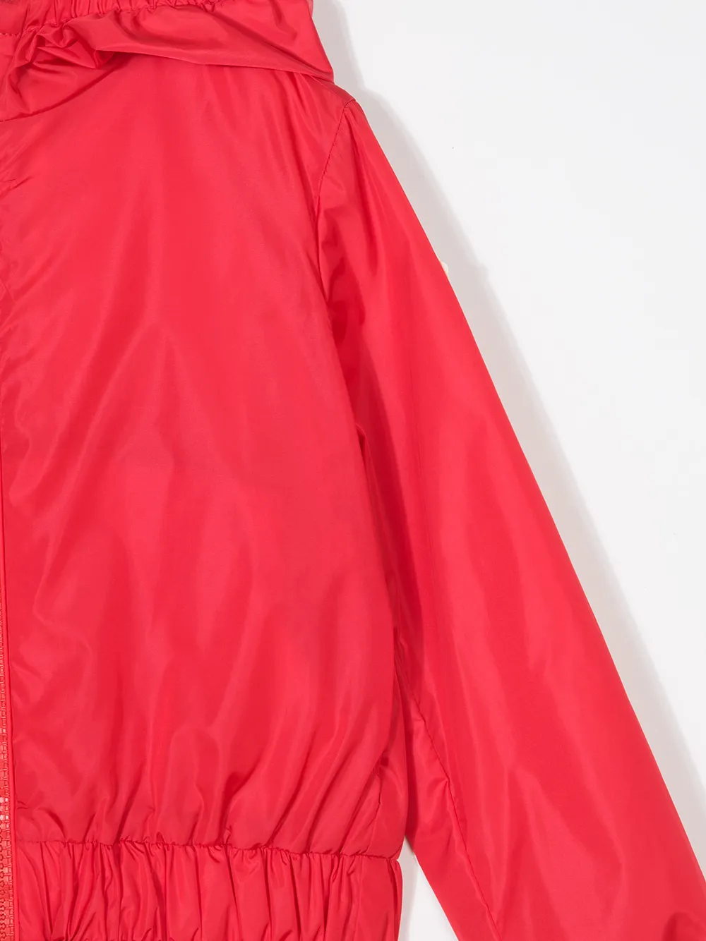 фото Moncler enfant куртка с капюшоном и рюшами