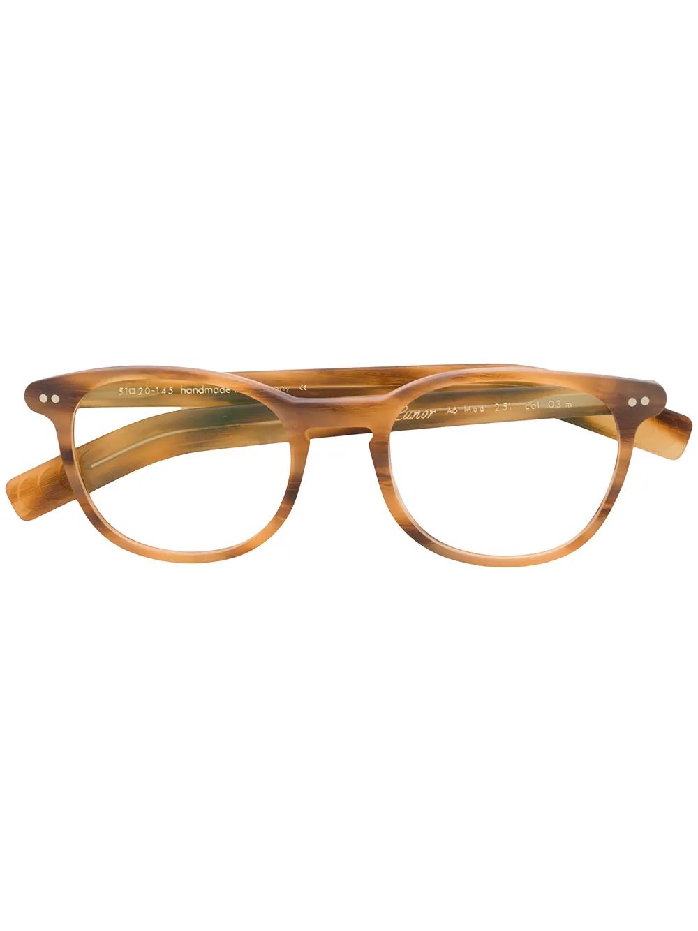 Lunor round frame glasses | Brown | Image 1