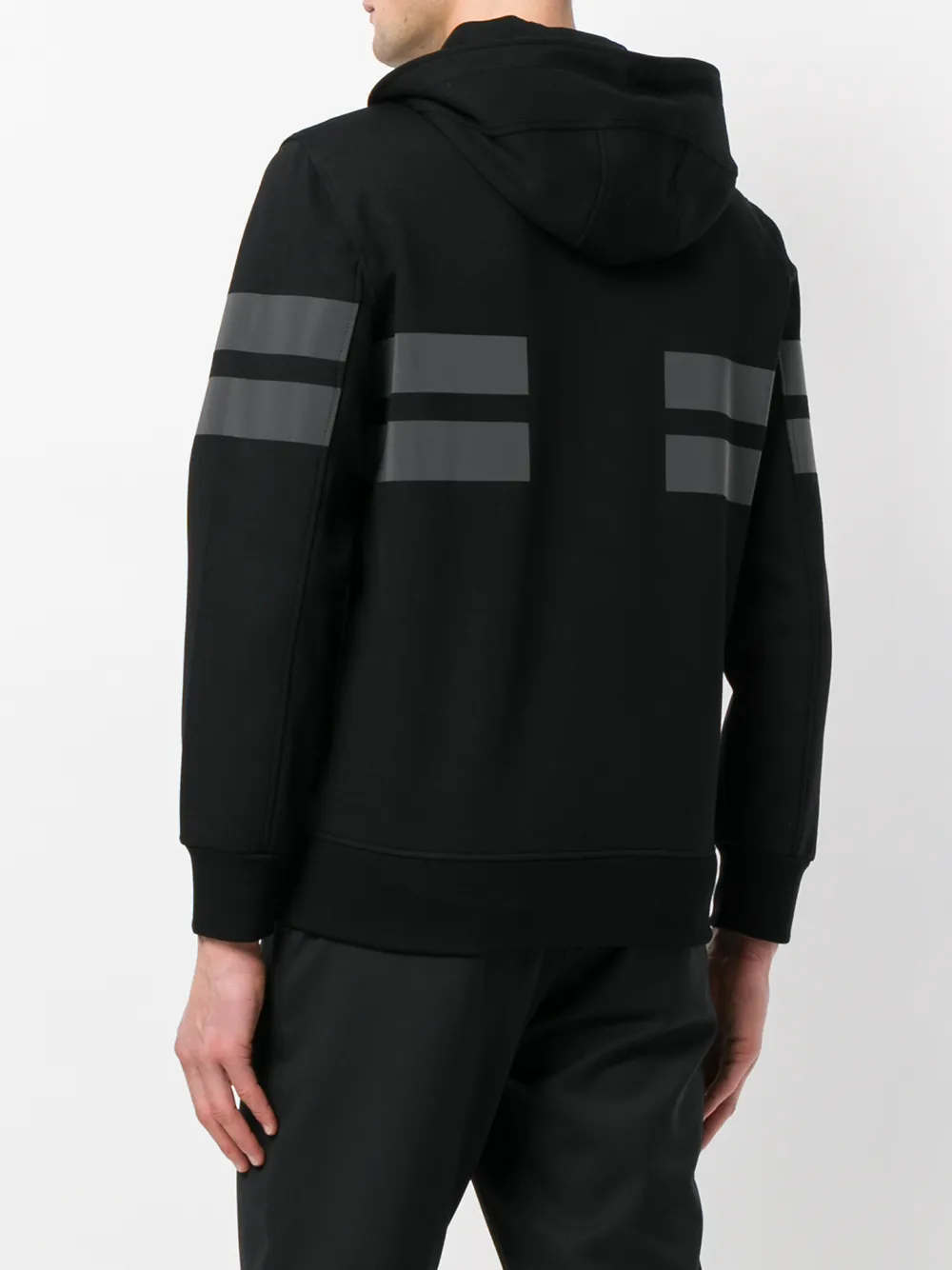 Neil Barrett gematteerde hoodie Zwart