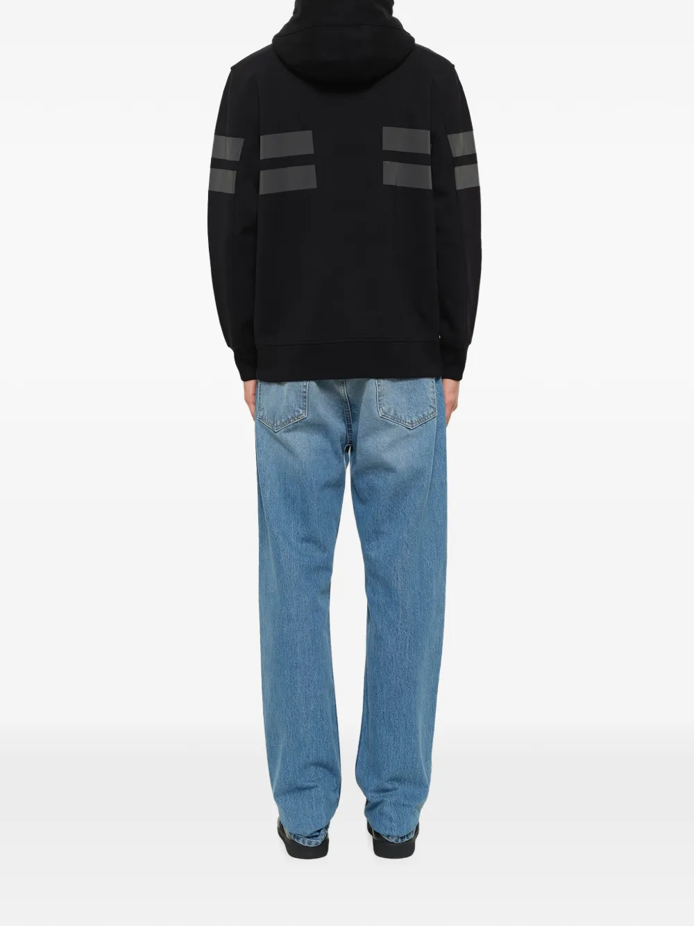 Neil Barrett gematteerde hoodie Zwart