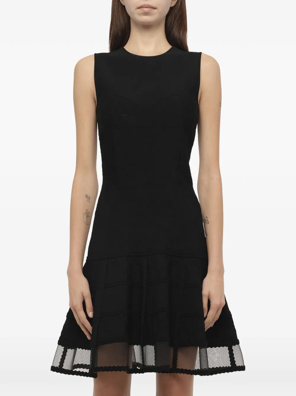 Alexander McQueen Strickkleid ohne Ärmel - Schwarz