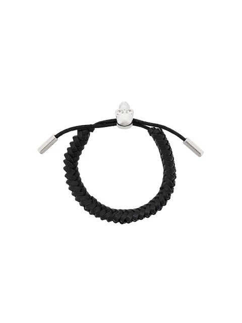 Click to view more detailed imagery on our partner's website Alexander Mcqueen Woven Skull Bracelet In 1000 Black