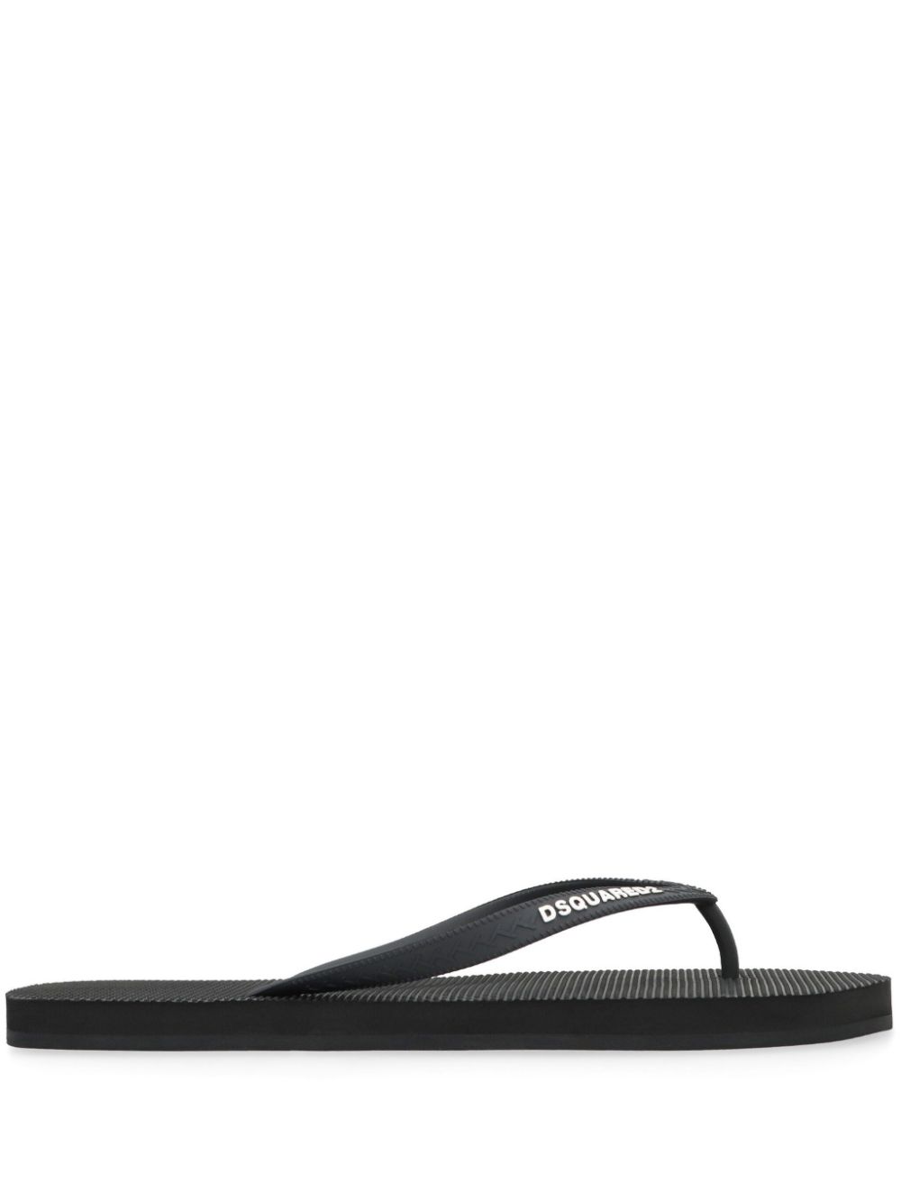 DSQUARED2 Logo Flip Flops Black FARFETCH