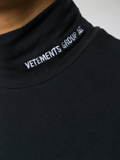 VETEMENTS turtleneck T-shirt black | MODES