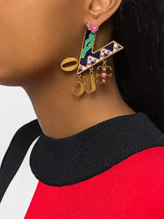 Versace Oversized Vogue Earrings 772 Ss18 Online Fast Versace Oversized Vogue Earrings