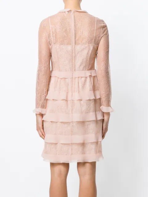 785Â£ Red Valentino Tiered Lace Dress - Shop Online Now - Fast UK Delivery, Global Brands