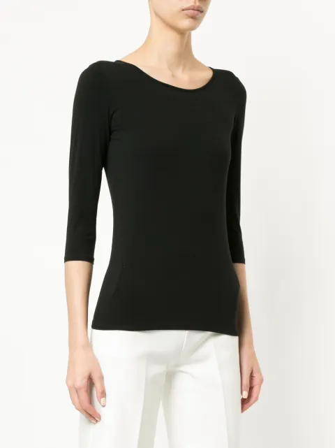 MARCCAIN playera de manga tres cuartos