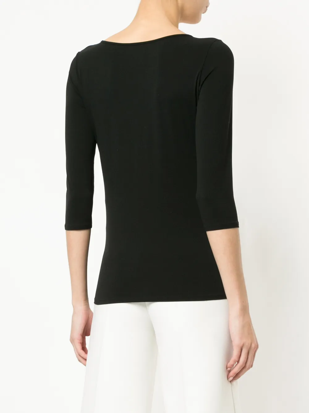 MARCCAIN three-quarter sleeve T-shirt Zwart