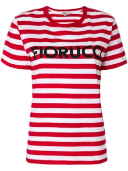 Camiseta listrada com logo