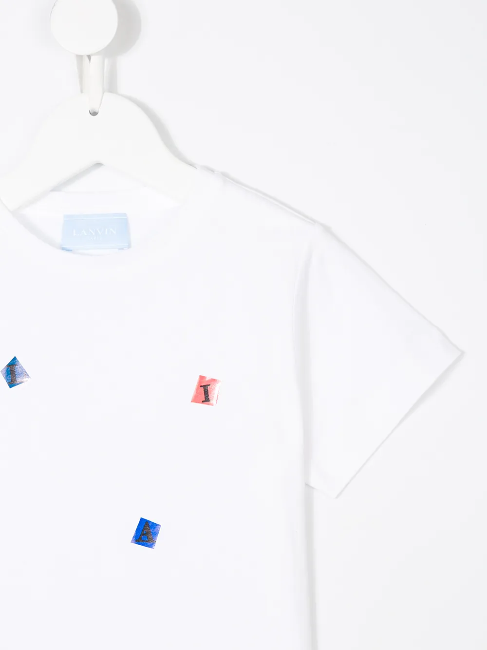 Lanvin Enfant t-shirt met meerdere logoprint Wit