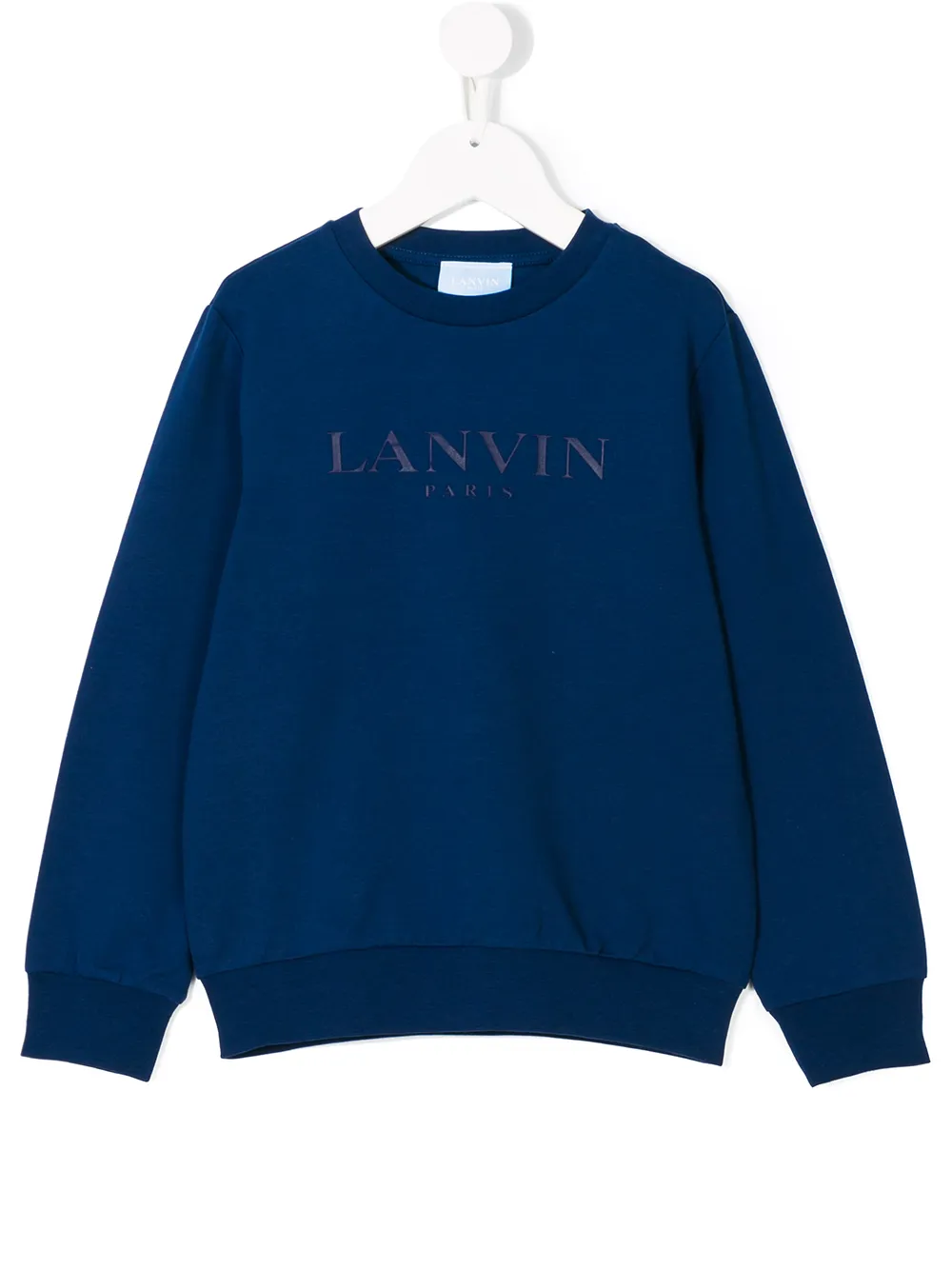 Lanvin Enfant logo print sweatshirt | Blue | Image 1