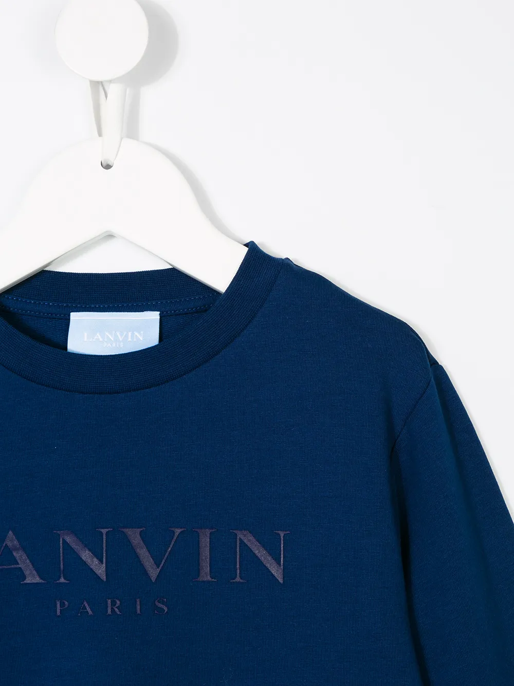Lanvin Enfant oversized trui met geprint logo Blauw