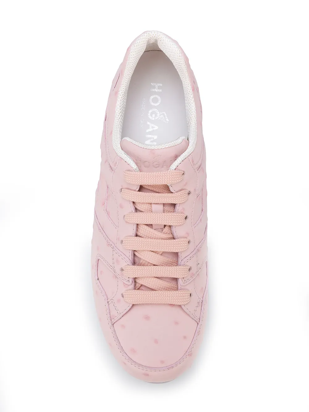 Hogan struisvogelleder plateau sneakers Roze