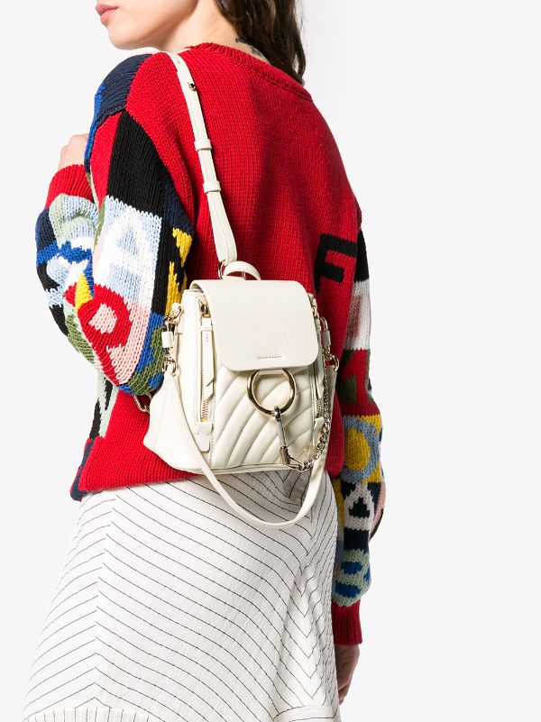 chloe white backpack