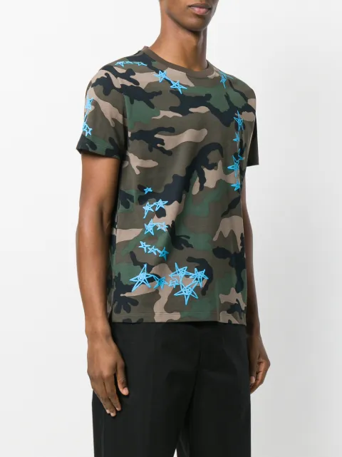 Valentino Camouflage Star Print T-shirt 