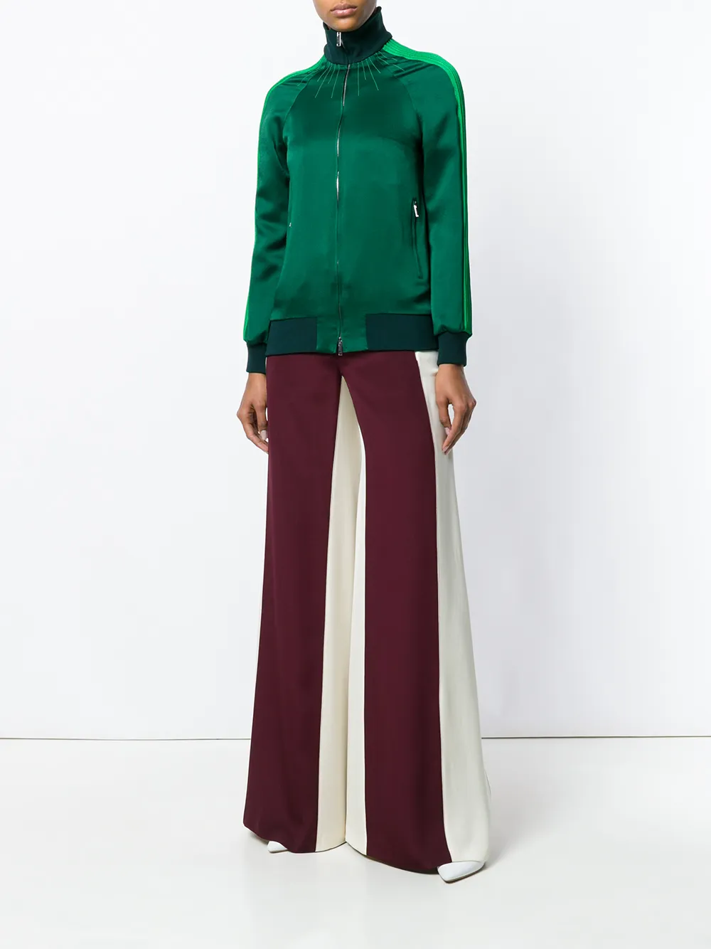 Valentino pantalones palazzo con diseÃ±o colour block - Rojo - Valentino |  Mystilo