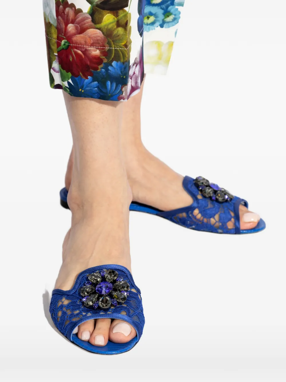 Dolce & Gabbana Bianca sandalen met broche Blauw