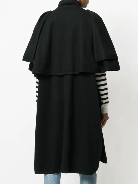 coat with shoulder cape