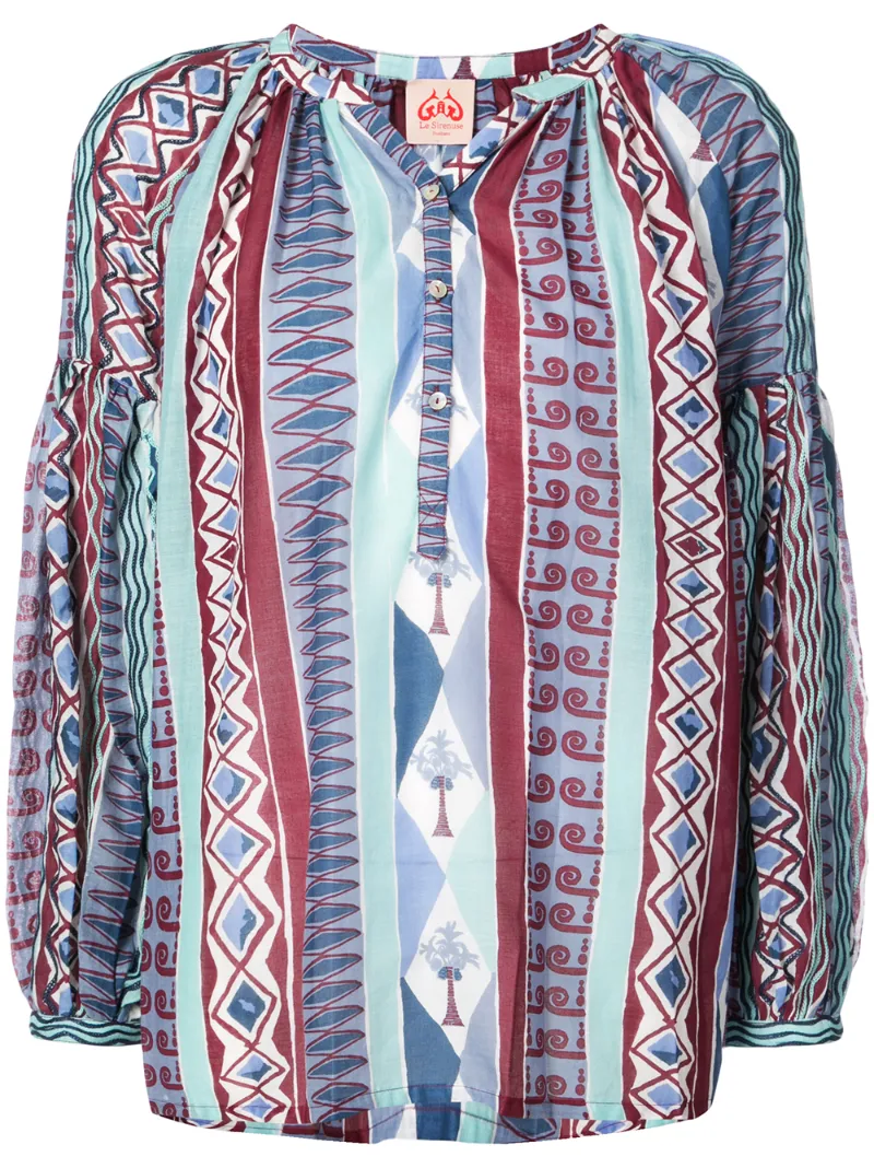 printed button up shirt Le Sirenuse