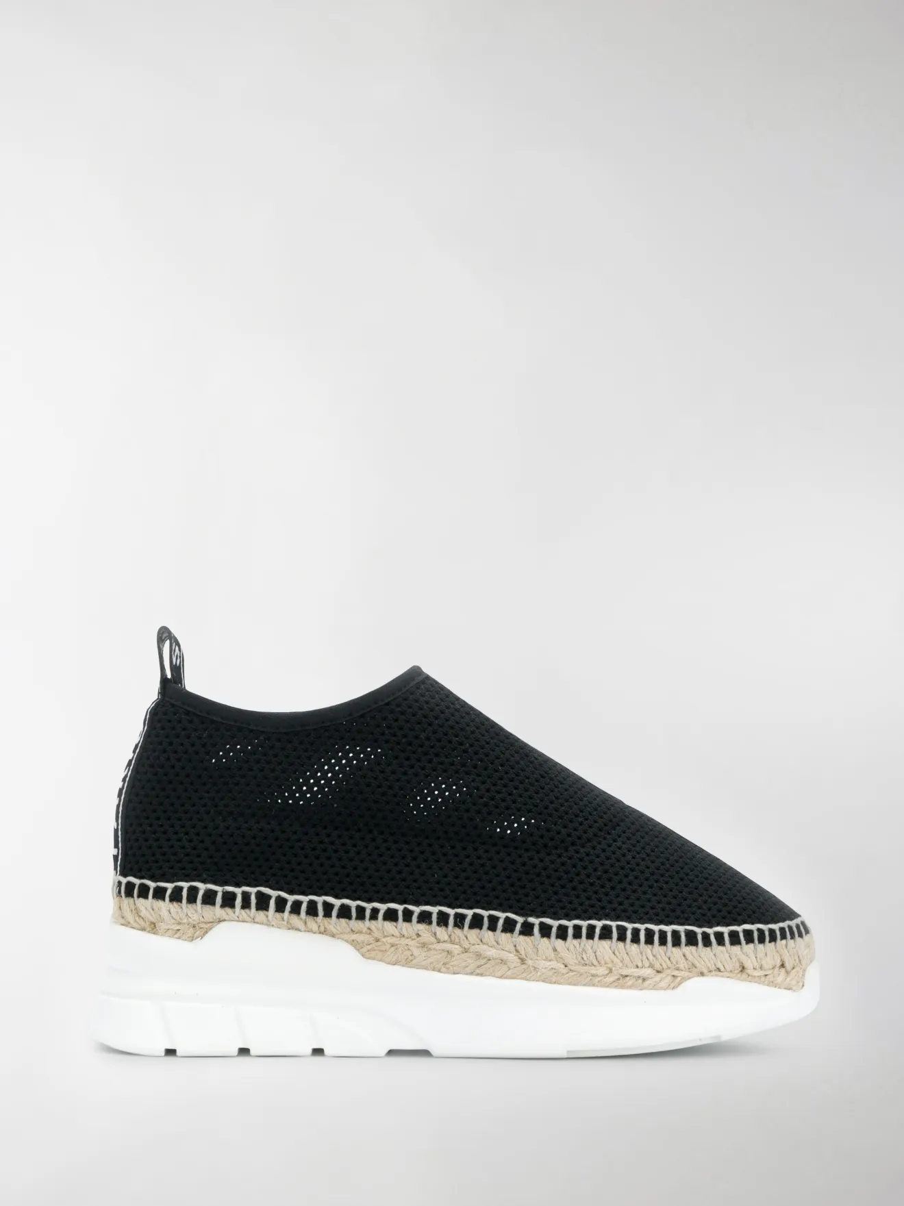 kenzo black leather espadrilles