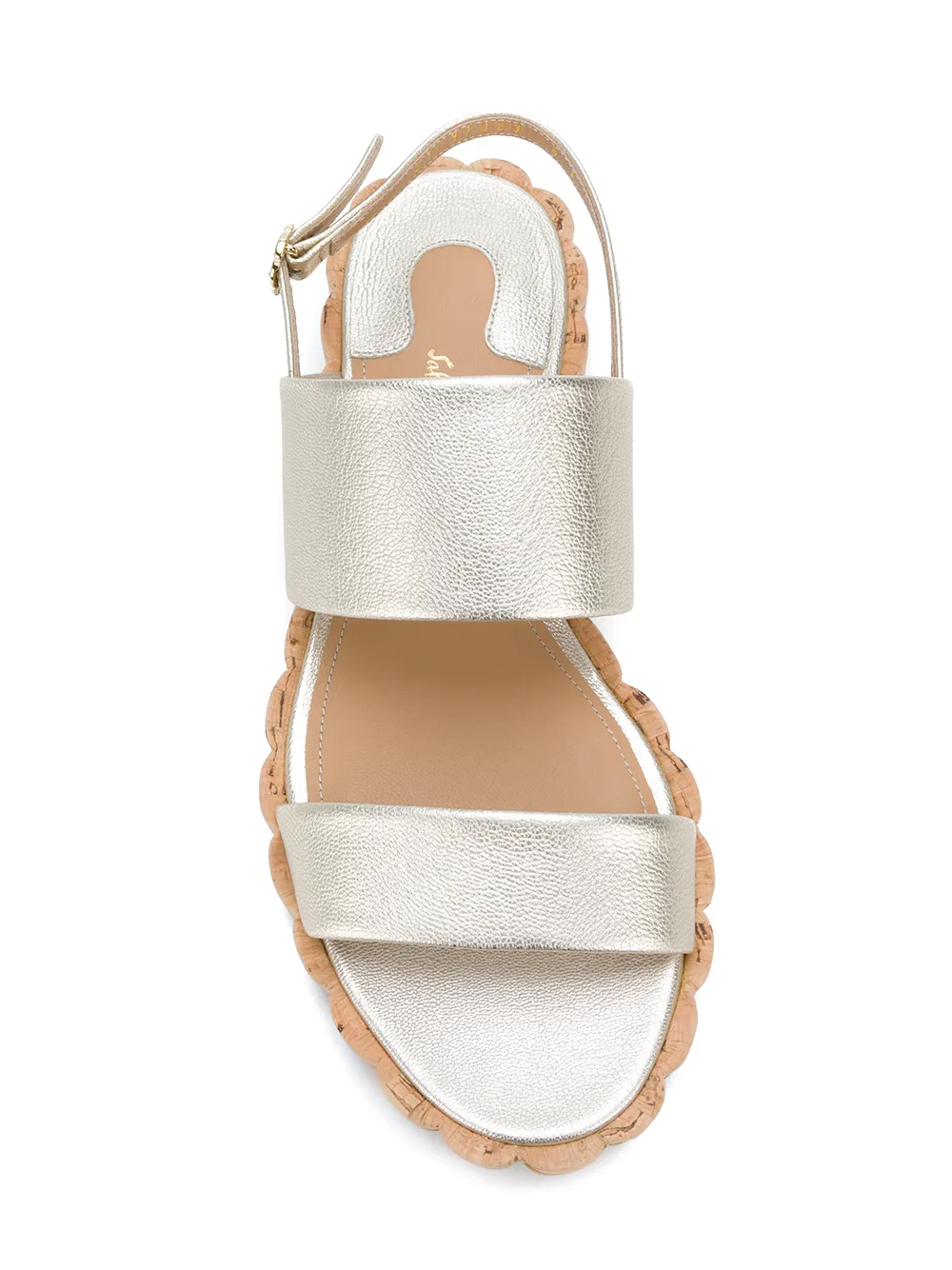 Ferragamo slingback sandals Metallic