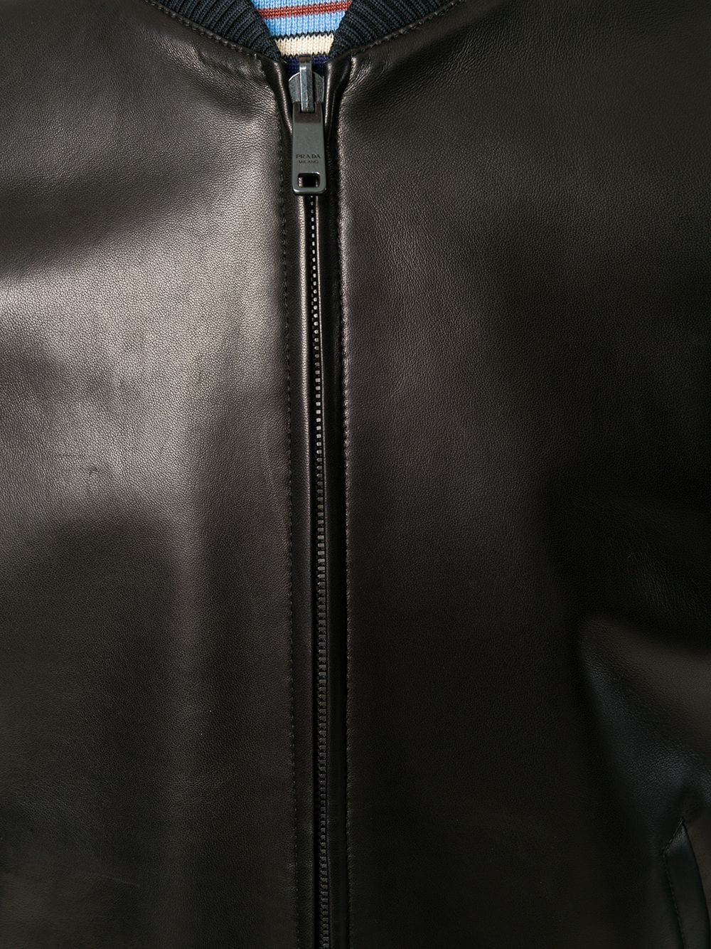 фото Prada куртка-бомбер из искусственной кожи