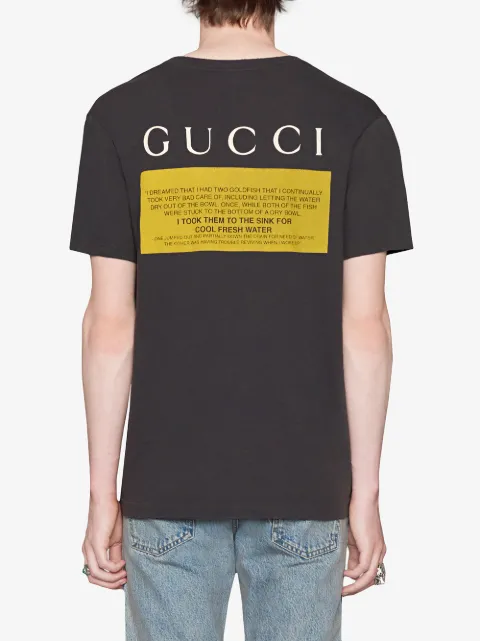 gucci cat t shirt black