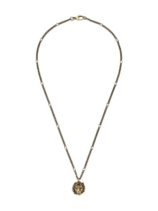 Gucci Lion Head Pendant Necklace - Farfetch
